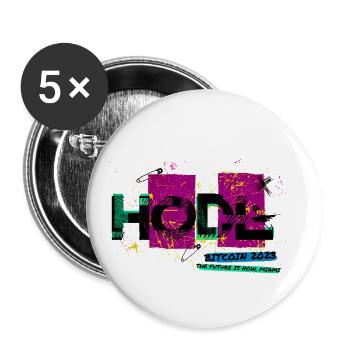 Bitcoin 2023 (Miami) - L’avenir est maintenant, Miami - Lot de 5 petits badges (25 mm) - blanc - Devant