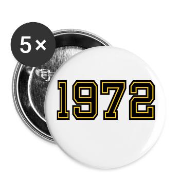 Year of birth: 1972 - Buttons small 1''/25 mm (5-pack) - white - Front