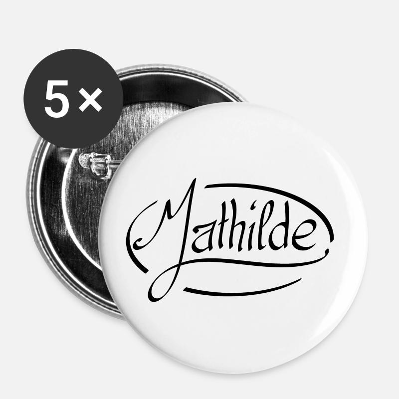 Mathilde - Buttons klein 25 mm (5er Pack) - Weiß