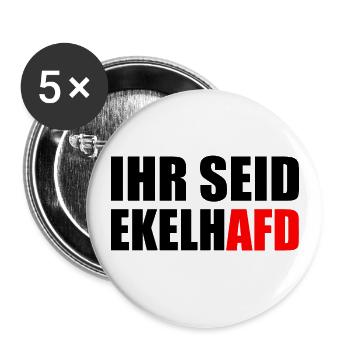 Ihr seid ekelhafd - Buttons klein 25 mm (5er Pack) - Weiß - Vorne