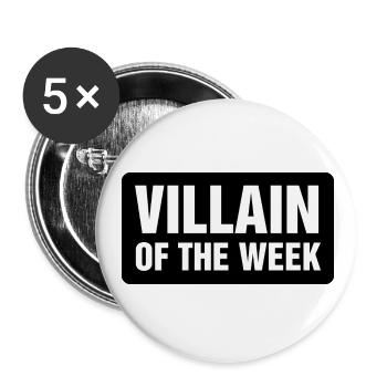Villain of the week - comic book anti hero - Buttons small 1''/25 mm (5-pack) - white - Front