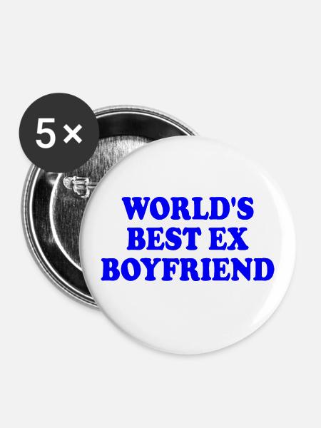 worlds best ex boyfriend - Buttons klein 25 mm (5er Pack) - Weiß