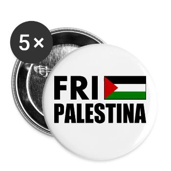 Fri palestina - Buttons small 1''/25 mm (5-pack) - white - Front