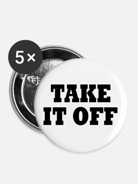 Take it off - Buttons klein 25 mm (5er Pack) - Weiß