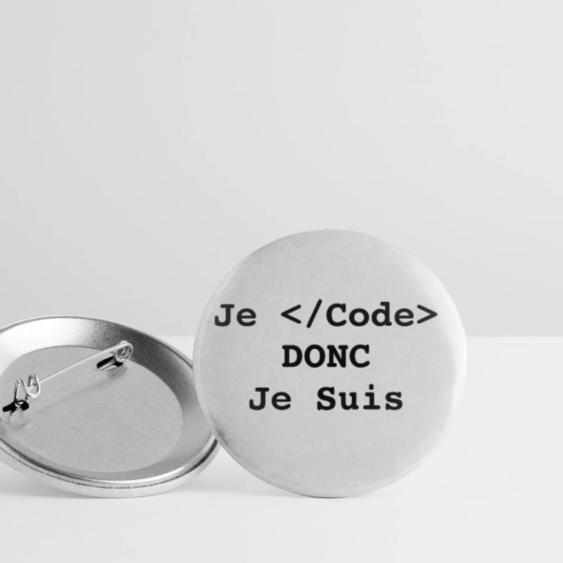 Ich programmiere, also bin ich Informatiker und Programmierer Buttons klein 25 mm (5er Pack)