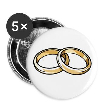 Alliances - Lot de 5 petits badges (25 mm) - blanc - Devant