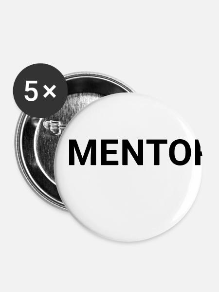Mentor - Buttons klein 25 mm (5er Pack) - Weiß