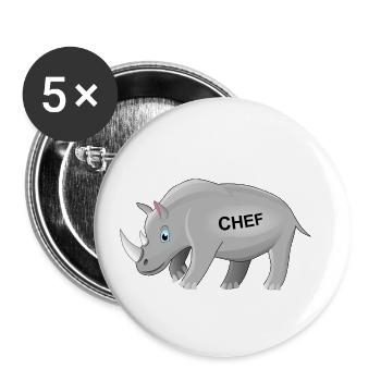 Rhino, boss, rhino, boss, CEO, funny gift - Buttons small 1''/25 mm (5-pack) - white - Front