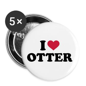 otter - Buttons small 1''/25 mm (5-pack) - white - Front