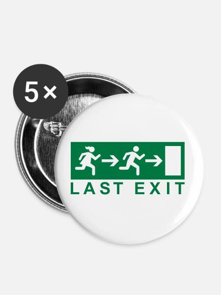 Junggesellenabschied - Buttons klein 25 mm (5er Pack) - Weiß