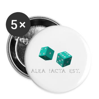 les cubes sont tombés en latin - Lot de 5 petits badges (25 mm) - blanc - Devant