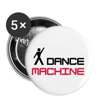 ★ Couleurs de conception modifiables ★ Dance Machine - Lot de 5 petits badges (25 mm) - blanc - Devant