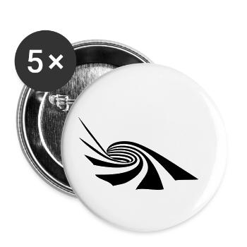 Spirale vectorielle - Lot de 5 petits badges (25 mm) - blanc - Devant