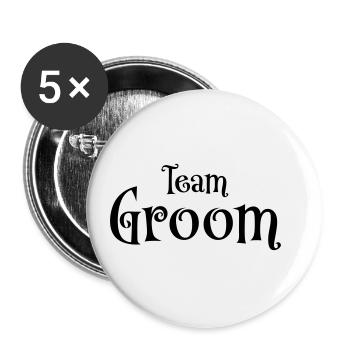 Équipe Groom - Lot de 5 petits badges (25 mm) - blanc - Devant