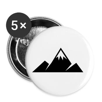 Montagnes En plein air - Lot de 5 petits badges (25 mm) - blanc - Devant