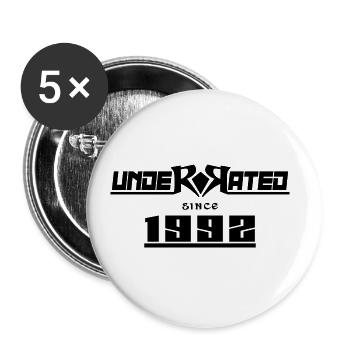 1992 geburtstag 30 jahre 30. jubiläum underrated - Buttons klein 25 mm (5er Pack) - Weiß - Vorne