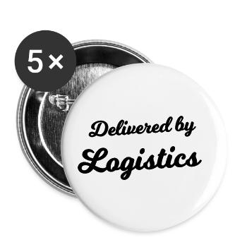 Supplied by Logistics - Buttons small 1''/25 mm (5-pack) - white - Front