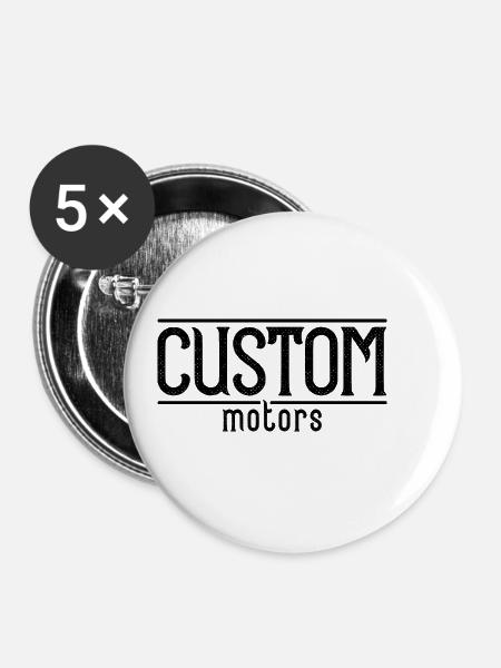 Custom motors - Buttons klein 25 mm (5er Pack) - Weiß