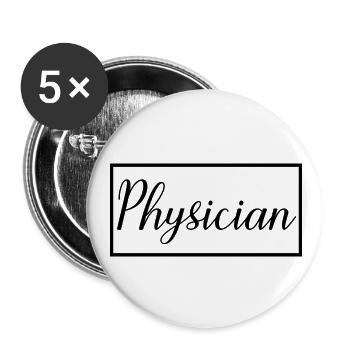 Médecin fier Étudiant diplômé en médecine - Lot de 5 petits badges (25 mm) - blanc - Devant