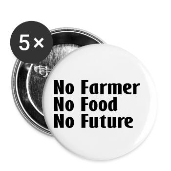 The Peasant Protests - Buttons small 1''/25 mm (5-pack) - white - Front