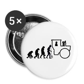MB Trac Evolution - Tout-terrain - Couleurs modifiables - Lot de 5 petits badges (25 mm) - blanc - Devant