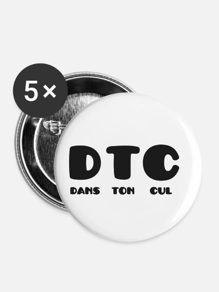 In Your Ass! - Buttons klein 25 mm (5er Pack) - Weiß
