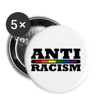 Anti-racism - Buttons small 1''/25 mm (5-pack) - white - Front