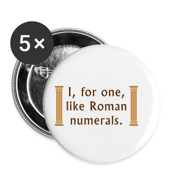 Romains - Lot de 5 petits badges (25 mm) - blanc - Devant