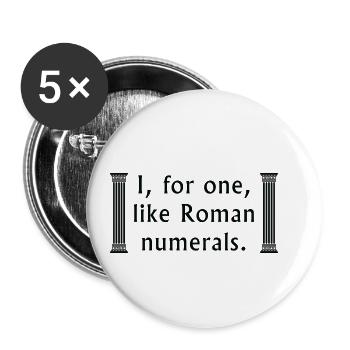 Romains - Lot de 5 petits badges (25 mm) - blanc - Devant
