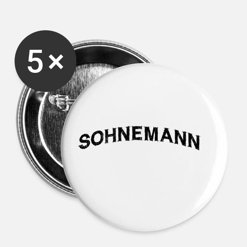 Sohn Sohnemann KInd - Buttons klein 25 mm (5er Pack) - Weiß