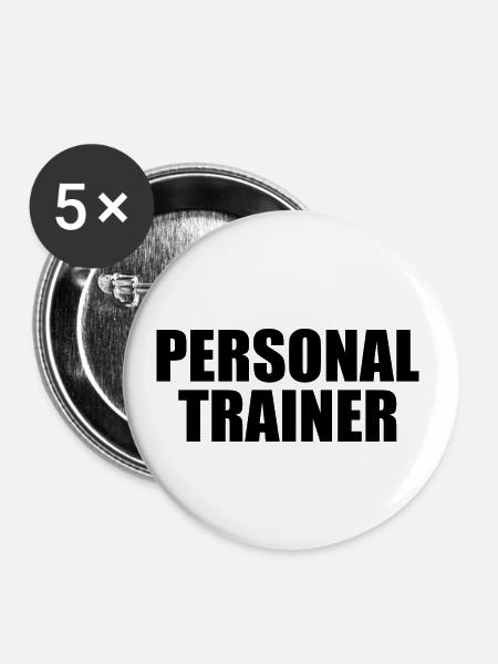 Personal trainer - Buttons klein 25 mm (5er Pack) - Weiß