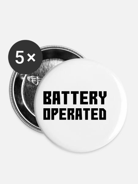 Battery operated - Buttons klein 25 mm (5er Pack) - Weiß