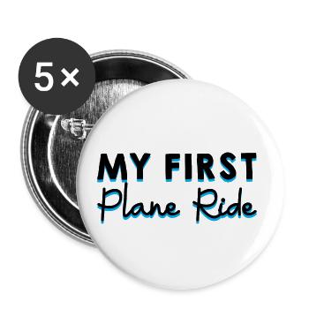 Mon premier voyage en avion 28 - Lot de 5 petits badges (25 mm) - blanc - Devant
