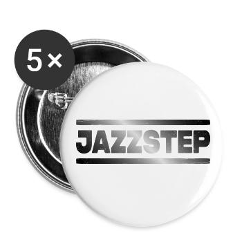 Jazzstep Drum n Bass DNB Junglist Drum and Bass - Buttons small 1''/25 mm (5-pack) - white - Front