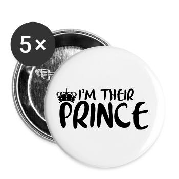 I'm Their Prince 2 - Buttons klein 25 mm (5er Pack) - Weiß - Vorne