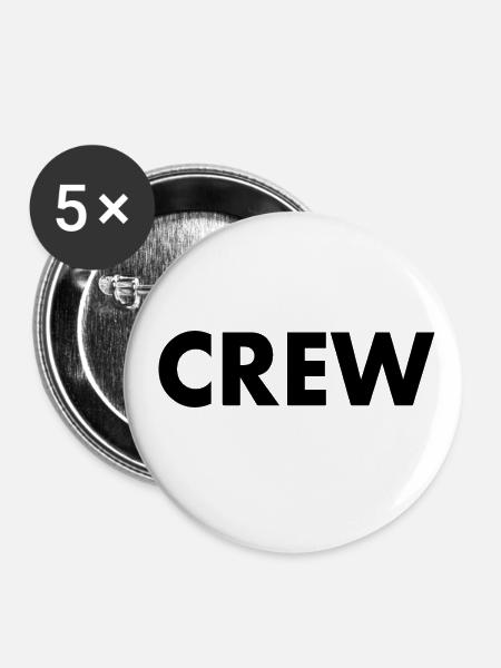 Crew - Buttons klein 25 mm (5er Pack) - Weiß