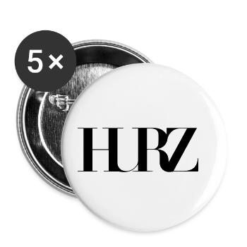 The wolf, the lamb, on the green meadow ... HURZ! - Buttons small 1''/25 mm (5-pack) - white - Front