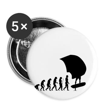 Wingfoil Wingfoiler Evolution - Lot de 5 petits badges (25 mm) - blanc - Devant