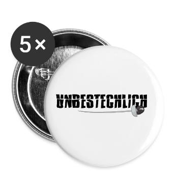 fechter unbestechlich fechter florett - Buttons klein 25 mm (5er Pack) - Weiß - Vorne