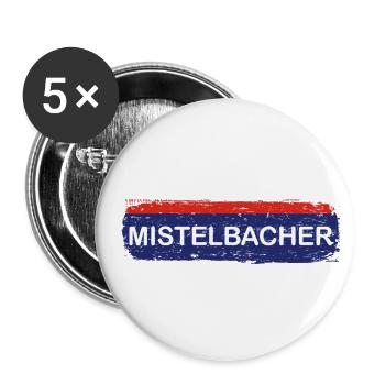Mistelbacher Sheriff Polizei Mistlbocher - Buttons klein 25 mm (5er Pack) - Weiß - Vorne