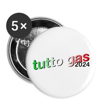 Tutto Gas 2024 - Ligi - Vollgas in Lignano - Buttons klein 25 mm (5er Pack) - Weiß - Vorne