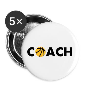 basketball coach - Buttons small 1''/25 mm (5-pack) - white - Front