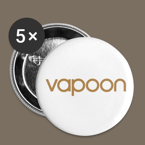 Vapoon Logo simpel 01 - Buttons klein 25 mm (5er Pack)