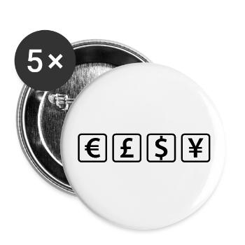 money__f1 - Buttons small 1''/25 mm (5-pack) - white - Front