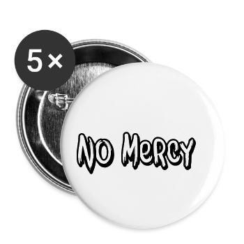 no mercy - Buttons small 1''/25 mm (5-pack) - white - Front