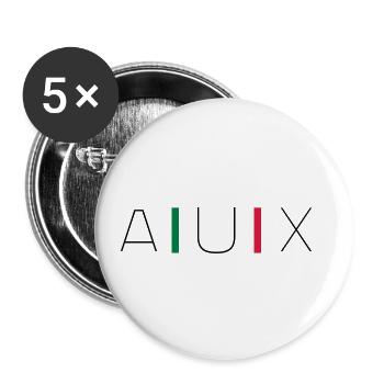 AUX Augsburg - Buttons klein 25 mm (5er Pack) - Weiß - Vorne