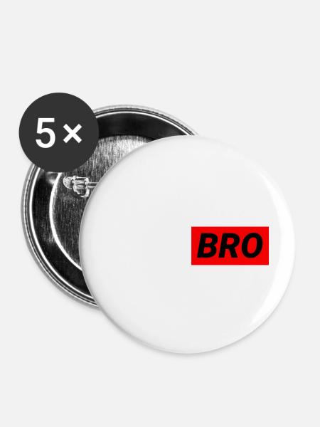 Chill Bro - Buttons klein 25 mm (5er Pack) - Weiß