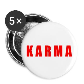 Karma - Buttons klein 25 mm (5er Pack) - Weiß - Vorne