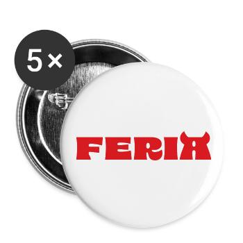 Feria - Buttons small 1''/25 mm (5-pack) - white - Front