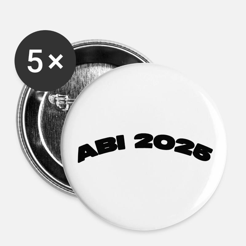 ABI 2025 – Laissons-le déchirer ! 🎉 - Lot de 5 petits badges (25 mm) - blanc